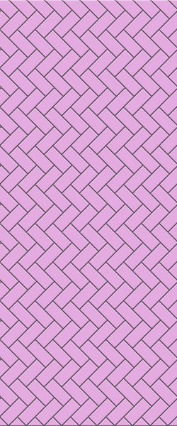 Pink Diagonal Herringbone Tile Acrylic Shower Panel 2440mm x 1220mm ( 3mm Thick) - CladdTech
