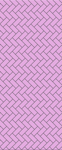 Pink Diagonal Herringbone Tile Acrylic Shower Panel 2440mm x 1220mm ( 3mm Thick) - CladdTech