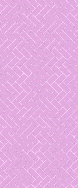 Pink Diagonal Herringbone Tile Acrylic Shower Panel 2440mm x 1220mm ( 3mm Thick) - CladdTech