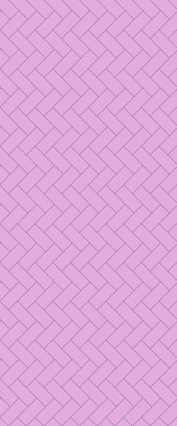 Pink Diagonal Herringbone Tile Acrylic Shower Panel 2440mm x 1220mm ( 3mm Thick) - CladdTech