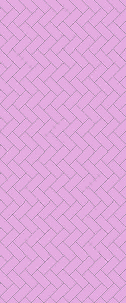 Pink Diagonal Herringbone Tile Acrylic Shower Panel 2440mm x 1220mm ( 3mm Thick) - CladdTech
