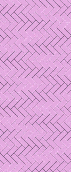Pink Diagonal Herringbone Tile Acrylic Shower Panel 2440mm x 1220mm ( 3mm Thick) - CladdTech