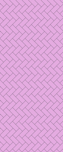 Pink Diagonal Herringbone Tile Acrylic Shower Panel 2440mm x 1220mm ( 3mm Thick) - CladdTech