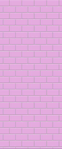 Pink Subway Tile Acrylic Shower Panel 2440mm x 1220mm ( 3mm Thick) - CladdTech