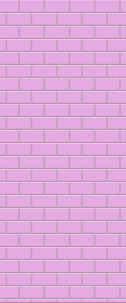 Pink Subway Tile Acrylic Shower Panel 2440mm x 1220mm ( 3mm Thick) - CladdTech