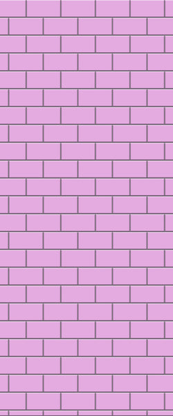 Pink Subway Tile Acrylic Shower Panel 2440mm x 1220mm ( 3mm Thick) - CladdTech