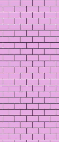 Pink Subway Tile Acrylic Shower Panel 2440mm x 1220mm ( 3mm Thick) - CladdTech