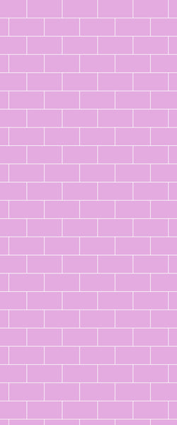 Pink Subway Tile Acrylic Shower Panel 2440mm x 1220mm ( 3mm Thick) - CladdTech