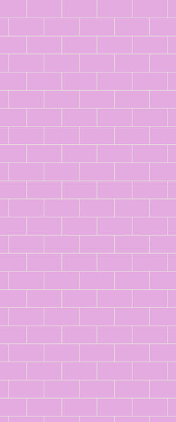 Pink Subway Tile Acrylic Shower Panel 2440mm x 1220mm ( 3mm Thick) - CladdTech