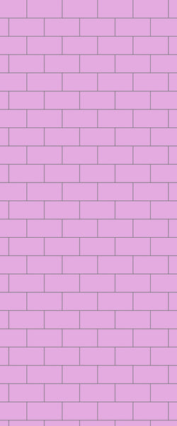 Pink Subway Tile Acrylic Shower Panel 2440mm x 1220mm ( 3mm Thick) - CladdTech