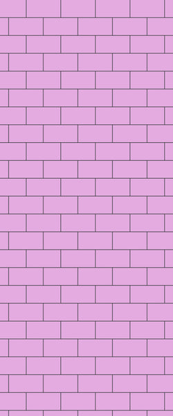 Pink Subway Tile Acrylic Shower Panel 2440mm x 1220mm ( 3mm Thick) - CladdTech