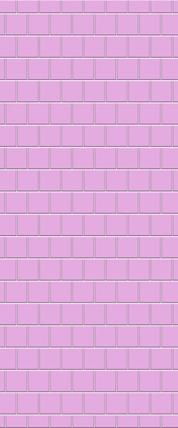 Pink Large Square's Tile Acrylic Shower Wall Panel 2440mm x 1220mm ( 3mm Thick) - CladdTech