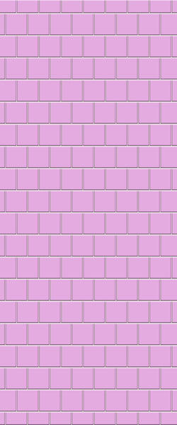 Pink Large Square's Tile Acrylic Shower Wall Panel 2440mm x 1220mm ( 3mm Thick) - CladdTech