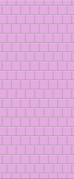 Pink Large Square's Tile Acrylic Shower Wall Panel 2440mm x 1220mm ( 3mm Thick) - CladdTech