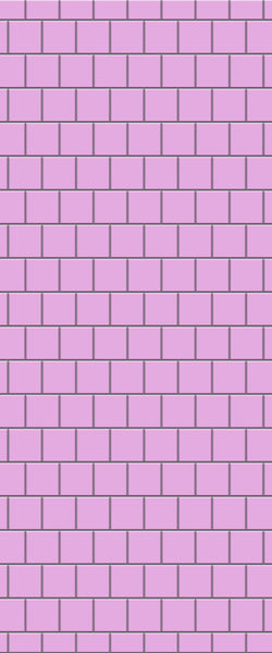 Pink Large Square's Tile Acrylic Shower Wall Panel 2440mm x 1220mm ( 3mm Thick) - CladdTech