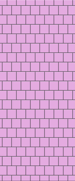 Pink Large Square's Tile Acrylic Shower Wall Panel 2440mm x 1220mm ( 3mm Thick) - CladdTech