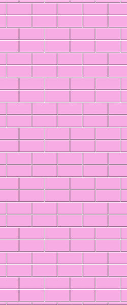 Pink Brickbond Tile Acrylic Shower Wall Panel 2440mm x 1220mm ( 3mm Thick) - CladdTech