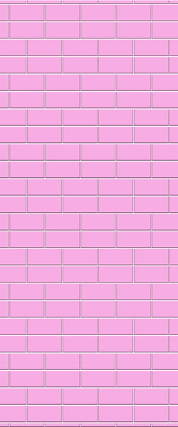 Pink Brickbond Tile Acrylic Shower Wall Panel 2440mm x 1220mm ( 3mm Thick) - CladdTech