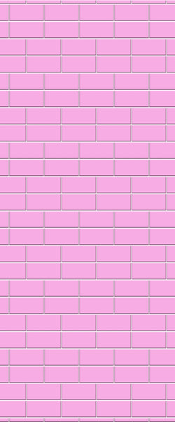 Pink Brickbond Tile Acrylic Shower Wall Panel 2440mm x 1220mm ( 3mm Thick) - CladdTech