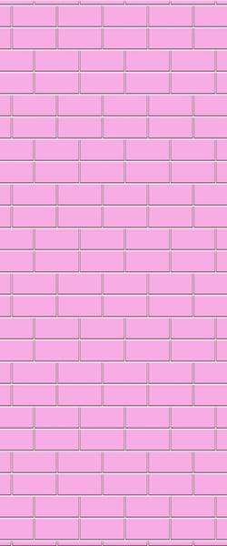Pink Brickbond Tile Acrylic Shower Wall Panel 2440mm x 1220mm ( 3mm Thick) - CladdTech