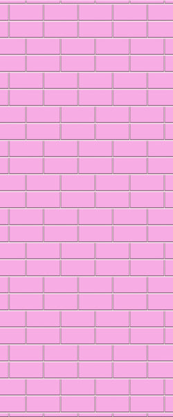 Pink Brickbond Tile Acrylic Shower Wall Panel 2440mm x 1220mm ( 3mm Thick) - CladdTech