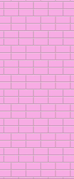 Pink Brickbond Tile Acrylic Shower Wall Panel 2440mm x 1220mm ( 3mm Thick) - CladdTech