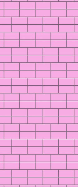 Pink Brickbond Tile Acrylic Shower Wall Panel 2440mm x 1220mm ( 3mm Thick) - CladdTech