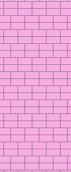 Pink Brickbond Tile Acrylic Shower Wall Panel 2440mm x 1220mm ( 3mm Thick) - CladdTech