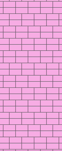 Pink Brickbond Tile Acrylic Shower Wall Panel 2440mm x 1220mm ( 3mm Thick) - CladdTech