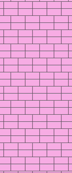 Pink Brickbond Tile Acrylic Shower Wall Panel 2440mm x 1220mm ( 3mm Thick) - CladdTech