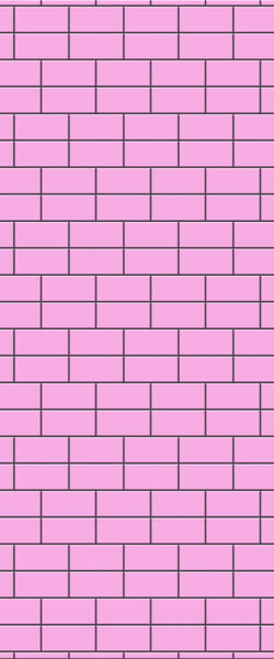 Pink Brickbond Tile Acrylic Shower Wall Panel 2440mm x 1220mm ( 3mm Thick) - CladdTech