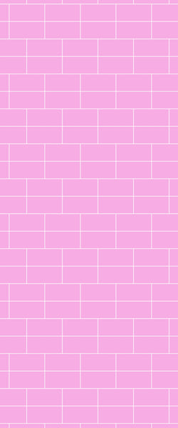 Pink Brickbond Tile Acrylic Shower Wall Panel 2440mm x 1220mm ( 3mm Thick) - CladdTech