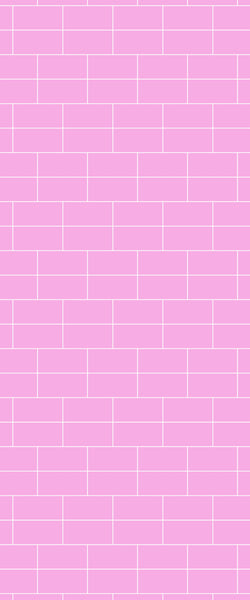 Pink Brickbond Tile Acrylic Shower Wall Panel 2440mm x 1220mm ( 3mm Thick) - CladdTech