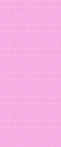 Pink Brickbond Tile Acrylic Shower Wall Panel 2440mm x 1220mm ( 3mm Thick) - CladdTech