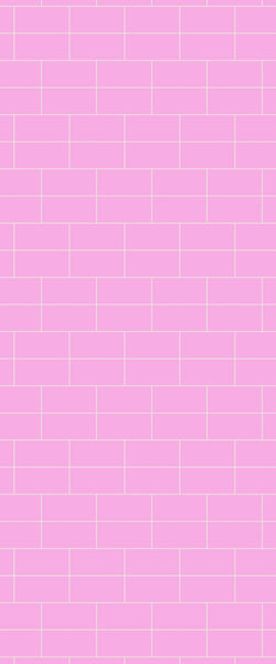 Pink Brickbond Tile Acrylic Shower Wall Panel 2440mm x 1220mm ( 3mm Thick) - CladdTech