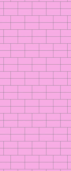 Pink Brickbond Tile Acrylic Shower Wall Panel 2440mm x 1220mm ( 3mm Thick) - CladdTech