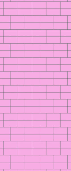 Pink Brickbond Tile Acrylic Shower Wall Panel 2440mm x 1220mm ( 3mm Thick) - CladdTech