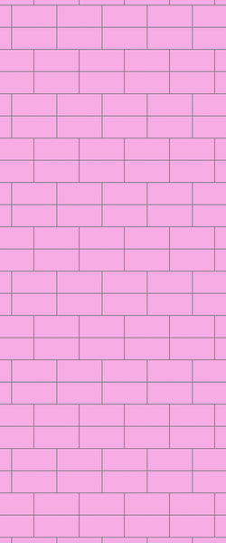 Pink Brickbond Tile Acrylic Shower Wall Panel 2440mm x 1220mm ( 3mm Thick) - CladdTech