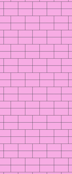 Pink Brickbond Tile Acrylic Shower Wall Panel 2440mm x 1220mm ( 3mm Thick) - CladdTech