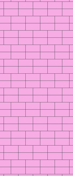 Pink Brickbond Tile Acrylic Shower Wall Panel 2440mm x 1220mm ( 3mm Thick) - CladdTech