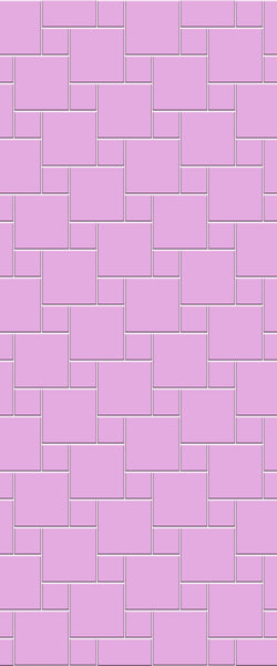 Pink Pin Wheel Tile Acrylic Shower Wall Panel 2440mm x 1220mm ( 3mm Thick) - CladdTech