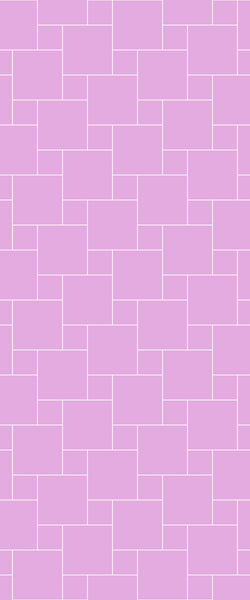 Pink Pin Wheel Tile Acrylic Shower Wall Panel 2440mm x 1220mm ( 3mm Thick) - CladdTech