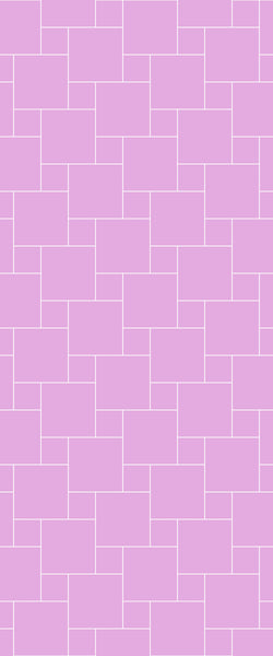 Pink Pin Wheel Tile Acrylic Shower Wall Panel 2440mm x 1220mm ( 3mm Thick) - CladdTech