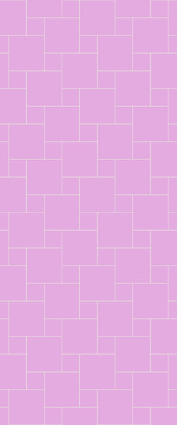Pink Pin Wheel Tile Acrylic Shower Wall Panel 2440mm x 1220mm ( 3mm Thick) - CladdTech