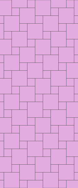 Pink Pin Wheel Tile Acrylic Shower Wall Panel 2440mm x 1220mm ( 3mm Thick) - CladdTech