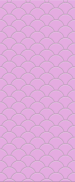 Pink Fishscales Tile Acrylic Shower Panel 2440mm x 1220mm (3mm Thick) - CladdTech