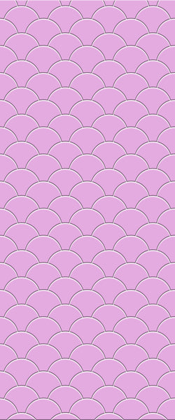 Pink Fishscales Tile Acrylic Shower Panel 2440mm x 1220mm (3mm Thick) - CladdTech