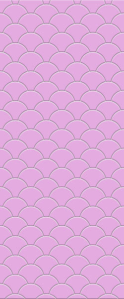 Pink Fishscales Tile Acrylic Shower Panel 2440mm x 1220mm (3mm Thick) - CladdTech