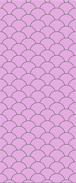 Pink Fishscales Tile Acrylic Shower Panel 2440mm x 1220mm (3mm Thick) - CladdTech