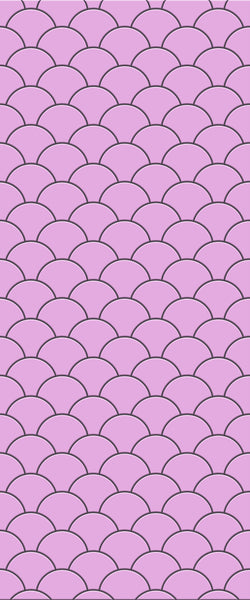 Pink Fishscales Tile Acrylic Shower Panel 2440mm x 1220mm (3mm Thick) - CladdTech